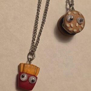 Kids Fun Food Charm Necklace Set